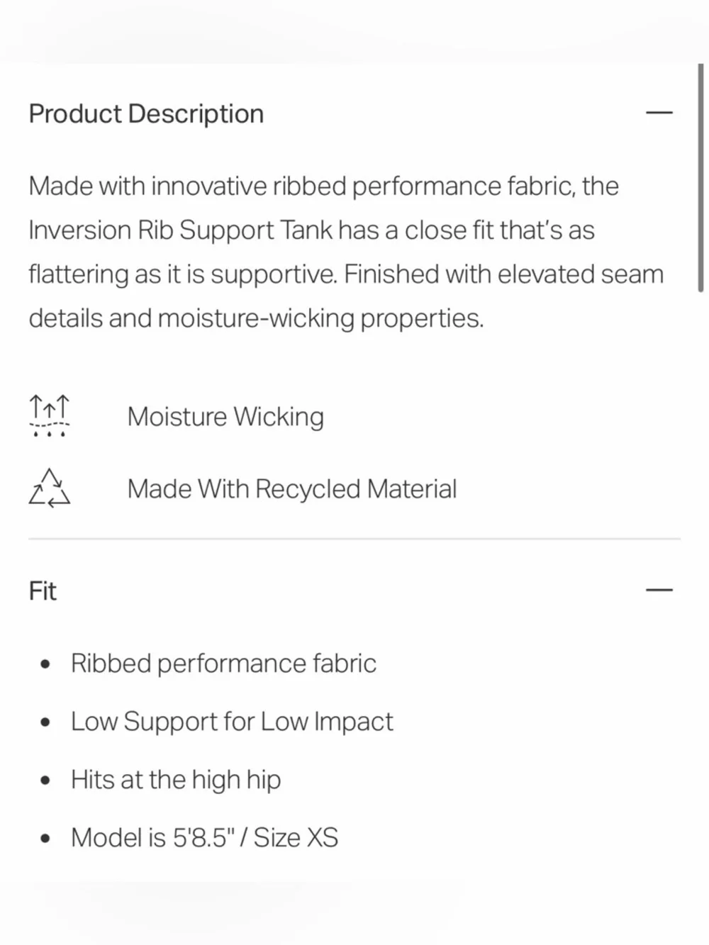 Vuori Inversion Rib Support Tank in Java - Picture 5 of 7